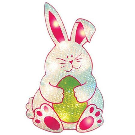 IMPACT INNOVATIONS 39611D Bunny with Egg Shimmer Window Ornament 9204132
